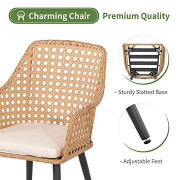 OC Orange-Casual Patio Dining Chair Set of 2 - Elegant & Durable