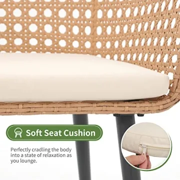 OC Orange-Casual Patio Dining Chair Set of 2 - Elegant & Durable