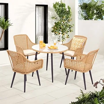 OC Orange-Casual Patio Dining Chair Set of 2 - Elegant & Durable