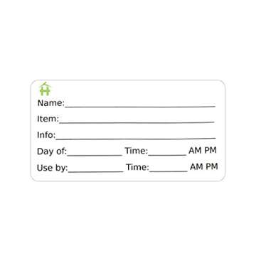 500 Food Labels - Removable Stickers with Large Writable Surface - Peel Clean With No Glue Residue -...