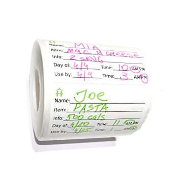 500 Large Writable Food Labels for Easy Meal Prep Organization