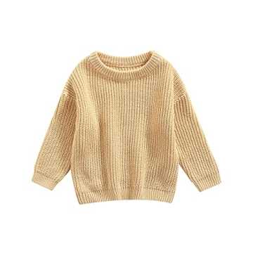 Afunbaby Baby Girl Boy Knit Sweater Warm Crewneck Tops