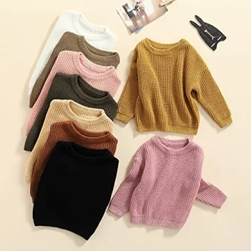 Afunbaby Baby Girl Boy Knit Sweater Warm Crewneck Tops