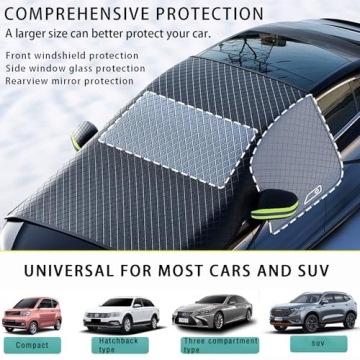 Large Magnetic Windshield Snow Cover for All Vehicles