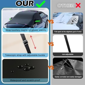 Windshield Snow Cover for Ice and Snow - Easy Fit