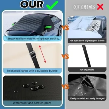 Windshield Snow Cover for Ice and Snow - Easy Fit