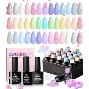 Beetles Gel Polish 23Pcs Pastel Nail Set with Coats