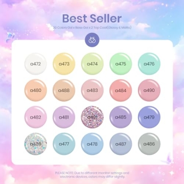 Beetles Gel Polish 23Pcs Pastel Nail Set with Coats