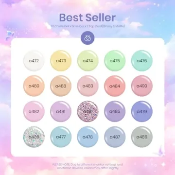 Beetles Gel Polish 23Pcs Pastel Nail Set with Coats