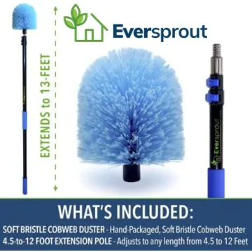 Eversprout Cobweb Duster - Lightweight with Extension Pole