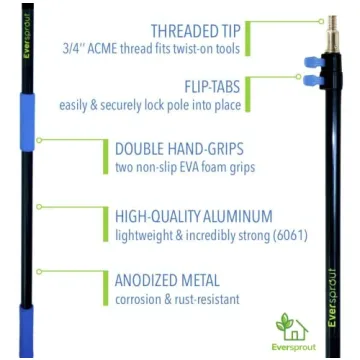 Eversprout Cobweb Duster - Lightweight with Extension Pole