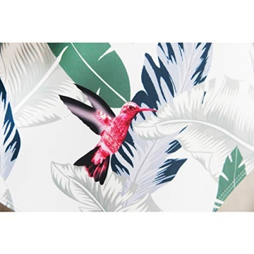 FORNY Women One Piece Print Swimwear Ruffle Padded One Shoulder Swimsuits