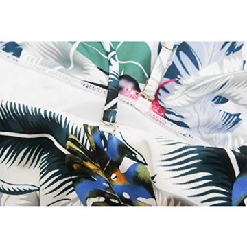 FORNY Women One Piece Print Swimwear Ruffle Padded One Shoulder Swimsuits