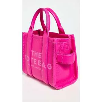 Marc Jacobs The Leather Mini Tote Bag, Hot Pink
