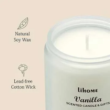 Candles Gifts for Women - Scented Candles, Natural Soy Wax Candles for Home Scented Perfect for Christmas, Birthday, Mother's Day, Vanilla Candles