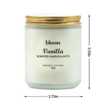 Candles Gifts for Women - Scented Candles, Natural Soy Wax Candles for Home Scented Perfect for Christmas, Birthday, Mother's Day, Vanilla Candles