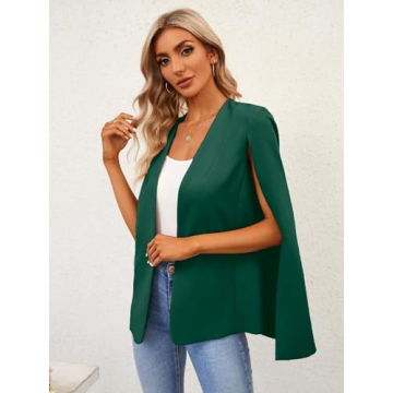 Elegant GAMISOTE Women's Cape Blazer for Work & Play