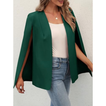 Elegant GAMISOTE Women's Cape Blazer for Work & Play