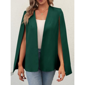 Elegant GAMISOTE Women's Cape Blazer for Work & Play