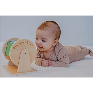 Montessori Rainbow Spinning Toy Drum for Babies 3M-2Y