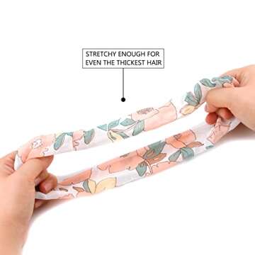 10 PCS Hair Scrunchies for Women Girls Chiffon Floral Elastic Bobbles Scrunchy Hair Bands For Everyday Styling Scrunchies Bulk For All Hair Types (10 Colors)