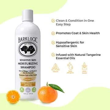 BarkLogic Sensitive Skin Shampoo with Tangerine Essential Oil