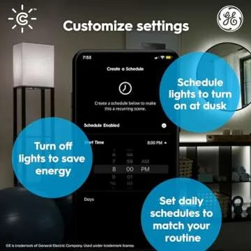 GE Cync Smart LED Light Bulbs - Tunable & Energy Efficient