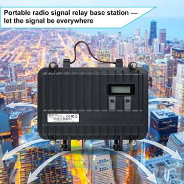 Retevis RT97 GMRS Repeater, Full Duplex Portable Radio Repeater with LCD Screen, High Power Mini Compact Repeater for Camping Hunting(1 Pack)