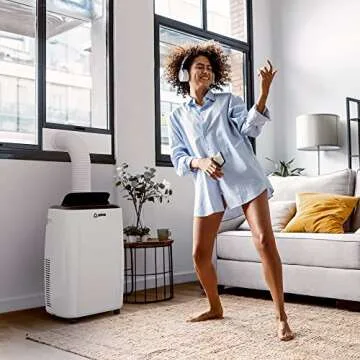 AIRO COMFORT Portable Air Conditioner 8000 BTU for Room 350 sq. ft, Floor Standing AC Unit with Remo...