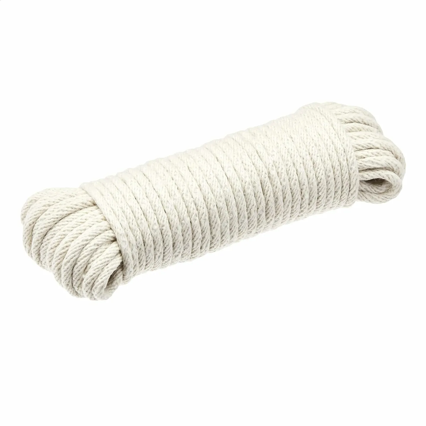 Natural Cotton Braided Rope - 50ft Durable & Versatile