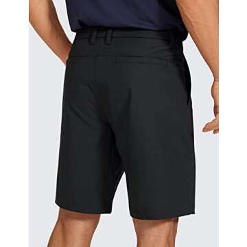 CRZ YOGA Men's All Day Comfy Golf Shorts - 7" Stretch Lightweight Flat Front for Casual Work with Po...