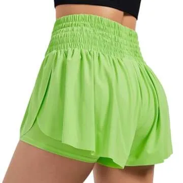 Comfortable High-Waisted Women's Athletic Shorts With Pockets