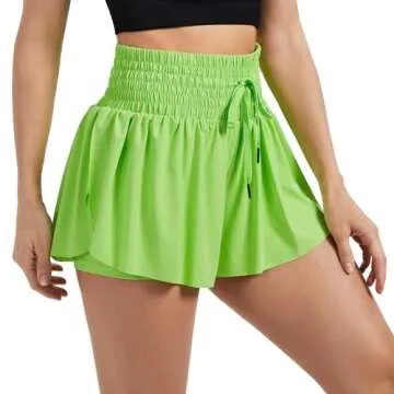 Comfortable High-Waisted Women's Athletic Shorts With Pockets
