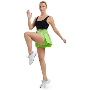 Comfortable High-Waisted Women's Athletic Shorts With Pockets