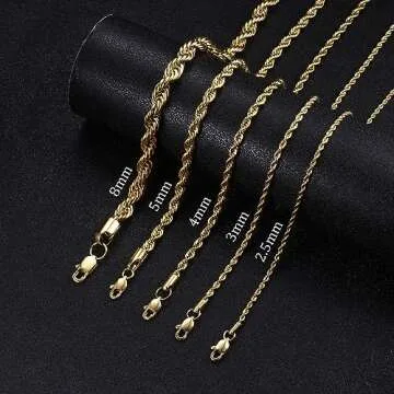 FIBO STEEL 18k Gold Plated Stainless Steel Necklace