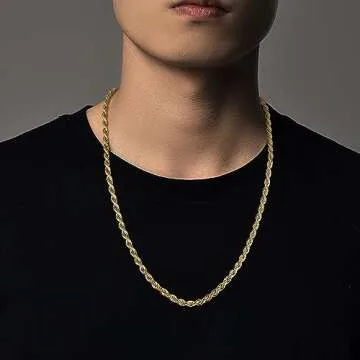 FIBO STEEL 18k Gold Plated Stainless Steel Necklace