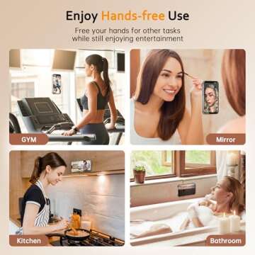 SuydanBox Magnetic Suction Cup Phone Mount, Anti-Slip Hands-Free Silicone Phone Holder, Compatible with MagSafe Phone Case for iPhone Pro Max 15/14/13/12 Series,Mirror Shower Holder for Selfies(Blue)