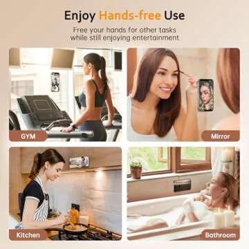 SuydanBox Magnetic Suction Cup Phone Mount, Anti-Slip Hands-Free Silicone Phone Holder, Compatible with MagSafe Phone Case for iPhone Pro Max 15/14/13/12 Series,Mirror Shower Holder for Selfies(Blue)