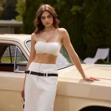 OEAK Women's Strapless Bandeau Bra - Non-Slip & Comfortable