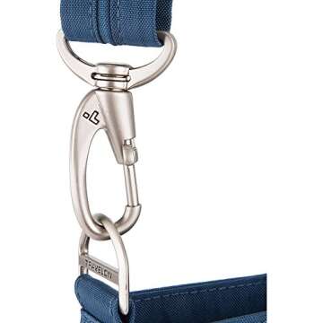 Travelon Anti-Theft Quilted North South Bag - Medium Nylon Crossbody for Travel & Everyday - (Smoke/Teal Interior)