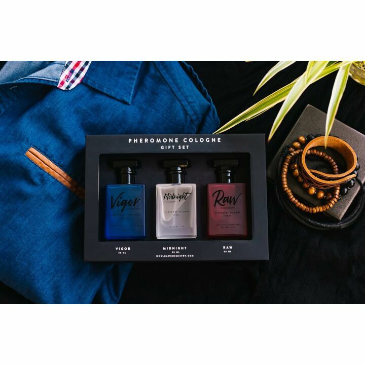 RawChemistry - A Pheromone Infused Mens Cologne Gift Set - Set of 3 Colognes