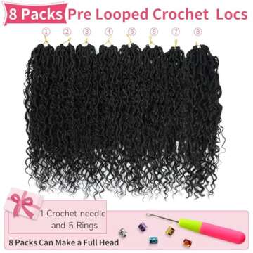 Alicoco 14 Inch Goddess Locs Crochet Hair for Women