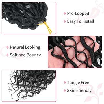 Alicoco 14 Inch Goddess Locs Crochet Hair for Women