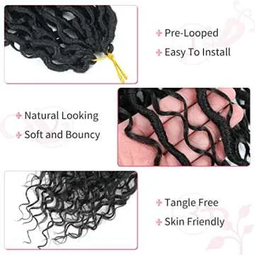 Alicoco 14 Inch Goddess Locs Crochet Hair for Women