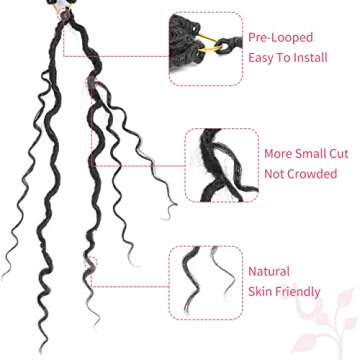 Alicoco 14 Inch Goddess Locs Crochet Hair for Women