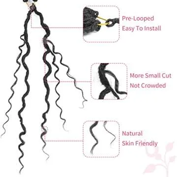 Alicoco 14 Inch Goddess Locs Crochet Hair for Women