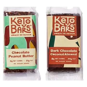 Keto Fat Bombs Dessert Bars Sampler - 5 Count Variety Pack