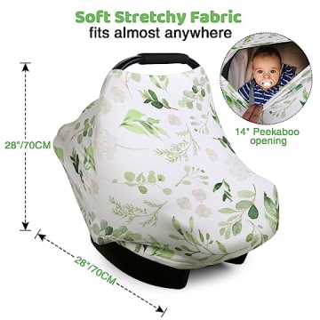 Soft Multi-Use Baby Car Seat Cover & Nursing Scarf