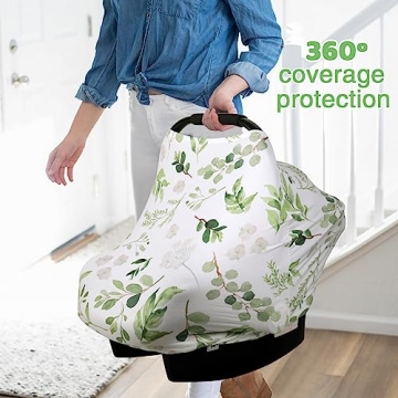 Soft Multi-Use Baby Car Seat Cover & Nursing Scarf