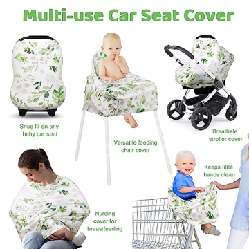 Soft Multi-Use Baby Car Seat Cover & Nursing Scarf